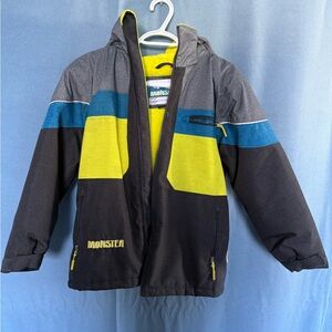 Kids Colorblock Jacket - Black, Blue, Yellow
